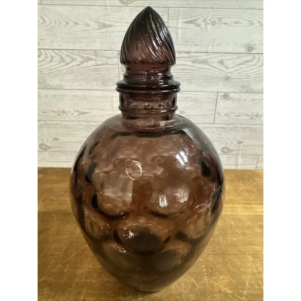 Wheaton amethyst glass decanter bottle Amethyst